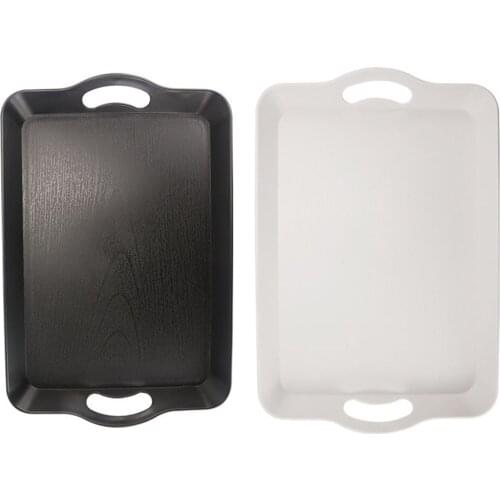 Basket Tray Dish Plastic Storage Baskets with Handles, Office Basket Tray Plate