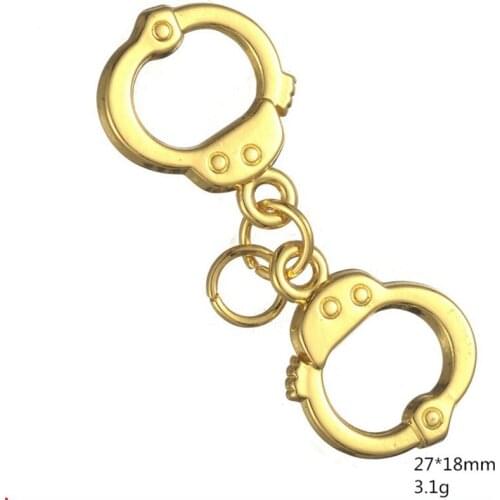Fashion Antique Silver Gold Handcuffs Pendant Charms For Handmade Jewelry Bracelets Necklace Making DIY Accessories 50PCS