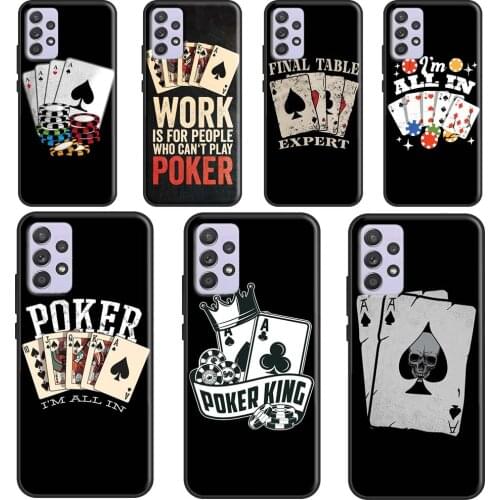 Poker Cards For Samsung Galaxy A12 A32 A52 A72 A51 A71 A31 A11 A02S A20S A50 A70 A20e A21S Phone Case