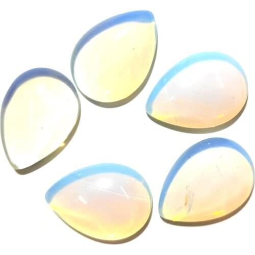 Natural Stone Opal Cabochon Beads Flat Back Water Drop Shape No Hole Loose Beads For jewelry making DIY Ring accessories