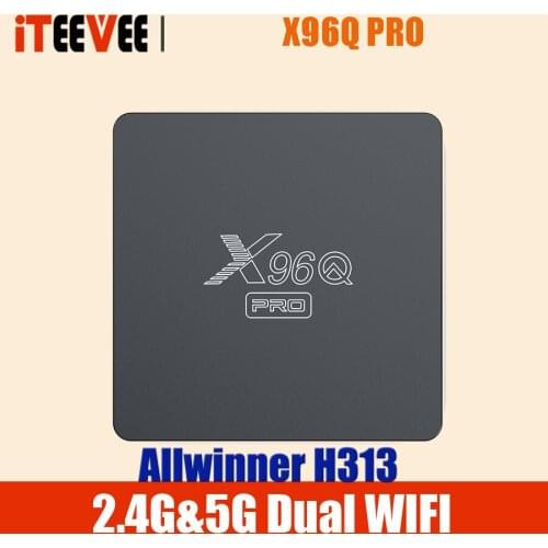1PC X96Q PRO Smart TV BOX Android 10.0 Set top box Allwinner H313 Quad Core 2G 16G 2.4G/5G wifi 4K Android TV BOX media player