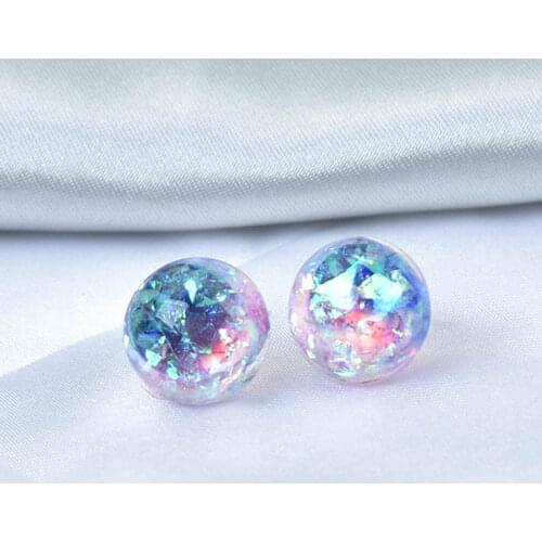 Bing Tu Big Round Stud Earrings For Women Minimalist Resin Jewelry Geometric Earring Female Fashion Accessories