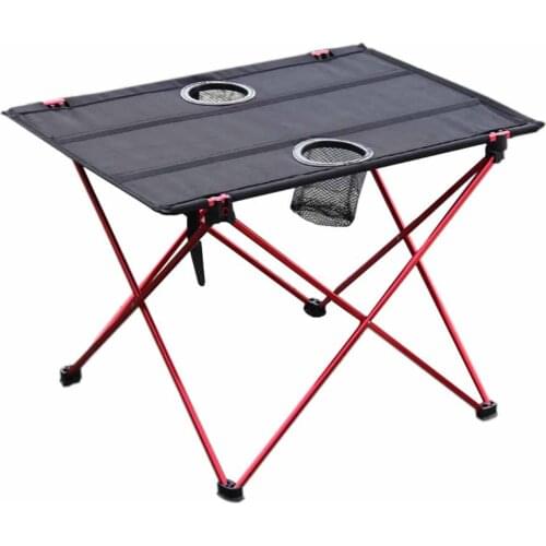 Foldable Outdoor Camping Turist Table Aluminum Alloy Camping Tent Picnic Folding Tables With Hanging Bag Travel Furniture