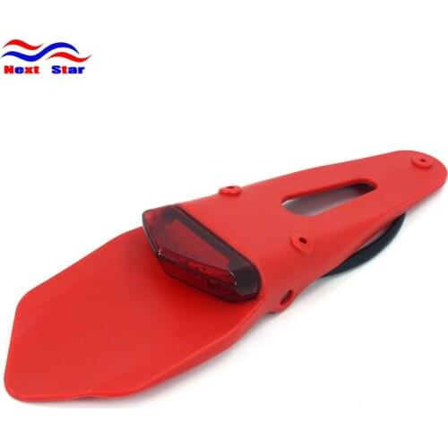 Motorcycle Universal ABS Rear Fender Tail Light Mudguard Lamp Bracket For CR CRF EXC XCF YZF KX KLX RMZ Dirt Bike Custom Bikes