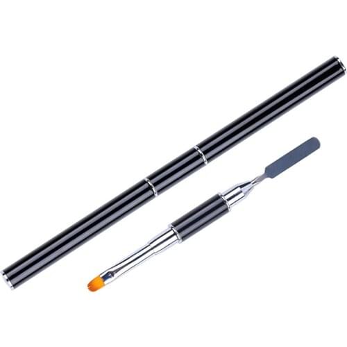 High Quality 1PC Dual Ended Nail Art Acrylic UV Gel Extension Builder Flower Painting Pen Brush UV Gel Remover Manicure Tool
