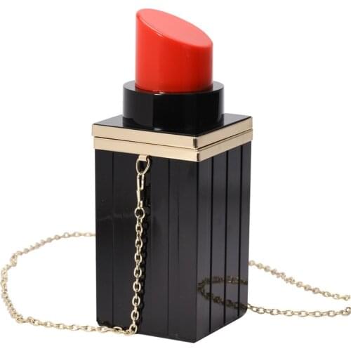 Women bag Lipstick shape box Bucket Fashion Evening Bag shoulder bag ladylike handbag purse luxury Euro-America style