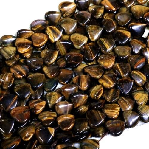 15mm natural tiger eyes stone heart shape amazing fit diy necklace bracelet men high quality loose beads 15inch B354