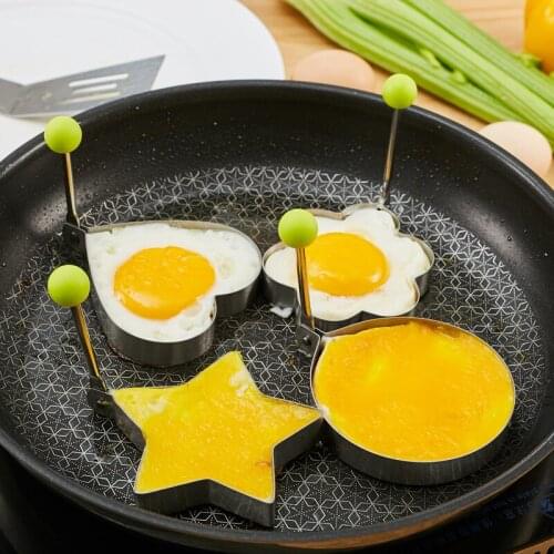 4 Styles Stainless Steel Fried Egg Shaper Pancake Mould Omelette Mold Frying Egg Cooking Tools Kitchen Accessories Hot Sale