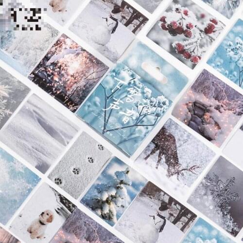 46sheets/set Sticker Set Snow Series Diy Cute Stickers Ins Style Scrapbooking School Suppliers Stationery Art Supplies
