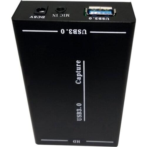 4K Pass Through Mic In 1080p Audio Video Capture Card USB 3.0 Acquisition Grabber for PS4 HD Camera PC Swich Game Live Streaming