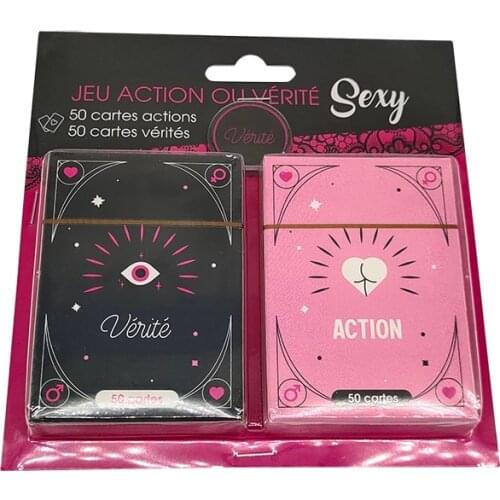 50 Cartes Truth Or Dare Adult Sexy Jeu Action Ou Verite Game Cards Set French Language In Blister Package For Couples Or Lovers