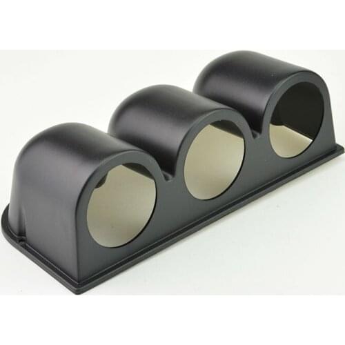 52 mm Sturdy plastic Car Racing Refit meter pods Car gauge pod Black Triple mountable water temp gaug 3 holder Free shipping
