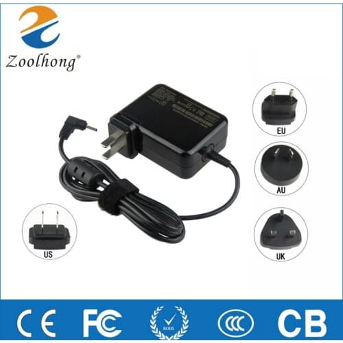 19V 2.1A 40W AC laptop power adapter charger for ASUS Eee PC 1001HA 1001P 1001PX 1005HA 1101HA 1008HA laptop 4 Plug in 1