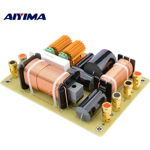 AIYIMA 600W 2 Way Audio Crossover Tweeter Bass Speaker Crossover Professional Frequency Divider Stage Filter For 15 Inch Speaker