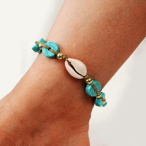 New turquoise Beaded Anklets for Women Beach Anklet Leg Handmade Bohemian Foot Chain Boho Jewelry Sandals Gift