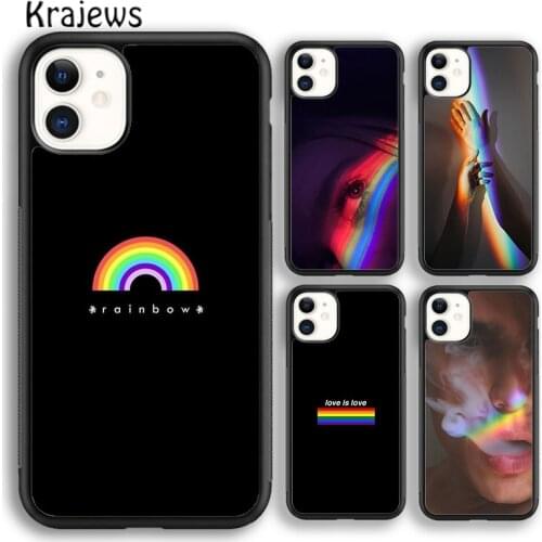 Krajews Gay Pride Flag LGBT Phone Case Cover For iPhone 5 SE 6s 7 8 plus X XR XS 11 12 pro max Samsung Galaxy S8 S9 S10 Plus