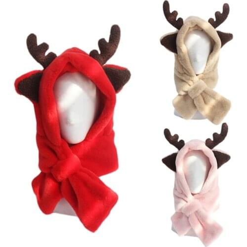 K3NF Animals Hat Warm Fleece Hats Kids Winter Hat One Size Christmas Party Decoration