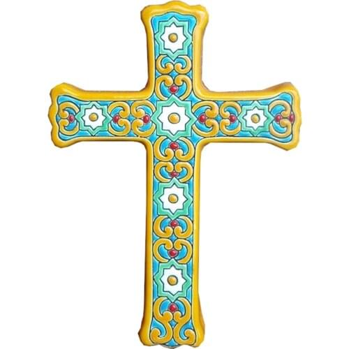 Ceramic cross 21cm/8,3 inch - Ceramic glazed up handmade - Made in Spain - Spanish - Seville - MIJASCERAMIC crafts