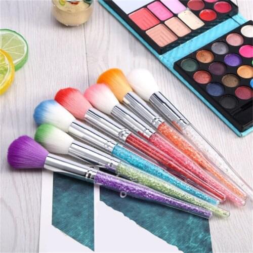 1Pcs Face Makeup Brush Foundation Highlighter Bronzer Blush Powder Pink Blue Facial Beauty Makeup Cosmetic Tools