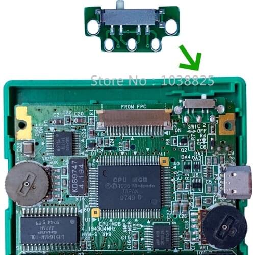 20set New For GBC GBP Power Switch Button V2.0 For Gameboy Color GBP On off power board repairs parts