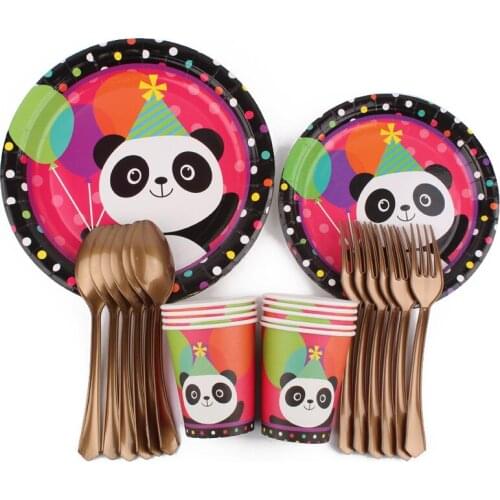Cartoon New Panda Decoration Party Supplies Birthday Celebration Proposal Family Party Decoration Disposable Set Party Supplies