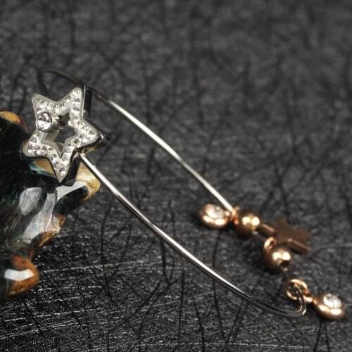 New Blink Pentagram Bracelet Chain Pendant Five Stars Women Jewelry 2021 Drop Shipping