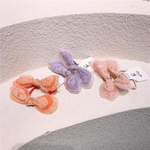 Girls Elastic Hair Bands Kids Hair Accessories Lace Hair Ring Cute Hair Styling Tools Barrette Kids Head Rope Headwear Headdress