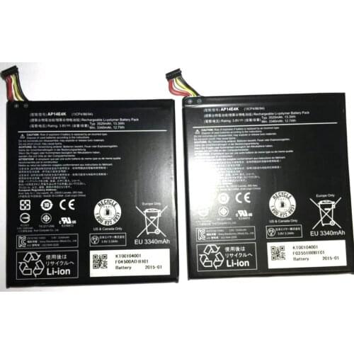 Original size Battery 3.8V 3520mah 13.3wh new battery for acer Iconia One 7 B1-750 AP14E4K tablet batteries