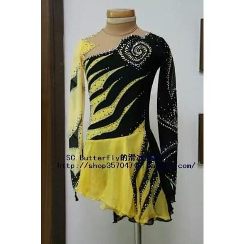 Custom Figure Ice Skating Dresses Adult With Spandex Graceful New Brand Figure Skating Competition Dress DR2588