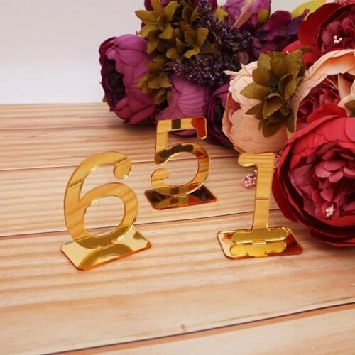 Wedding Party Supplies Party Direction Signs Table Numbers with Rectangle Base For Restaurant Wedding Shower Decoration