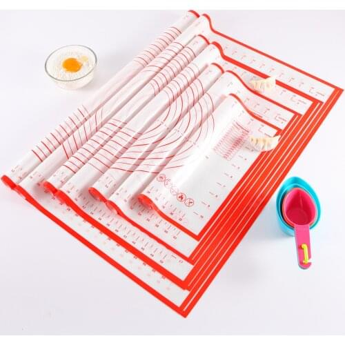 Oversize 80/70/60cm Silicone Baking Mat Pastry Rolling Kneading Pad Kitchen Crepes Pizza Dough Non-stick Pan Pastry Mat