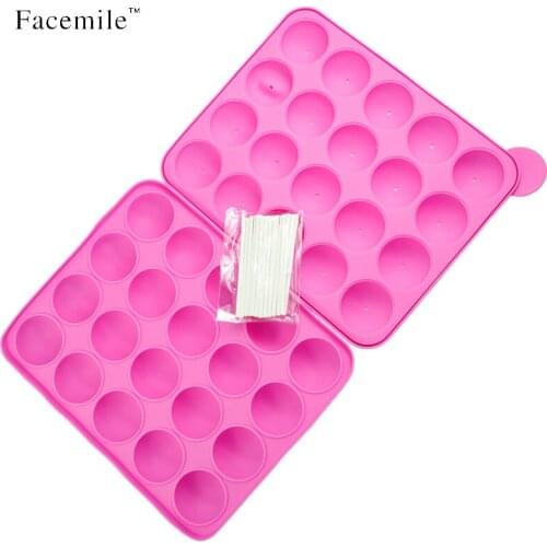 Silicone Tray Pop Cake Stick Mould Lollipop Party Cupcake Baking Mold Ice tray sphere maker Chocolate Mold 01078 Gift