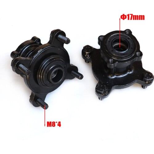 17MM 4*M8 Front Stud Brake Wheel Hub Fit For ATV 6 7 8 Inch Rim Tire Go Kart Buggy Karting ATV UTV Quad Bike Parts 50cc 110cc
