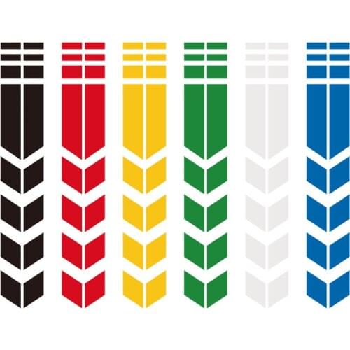 Universal Motorcycle Reflective Stickers Wheel Car Decal on Fender Waterproof Safety Warning Arrow Tape Car Sticker