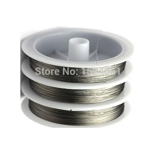 Roll 50-20M silver color Tone Beading Wire 0.3-0.8MM *waxed Thread for Leather Leather Cord Rope Copper Wire