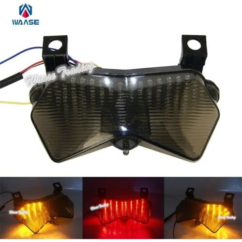Waase Tail Brake Turn Signals Integrated Led Light Smoke Lens For KAWASAKI Z750 ZR750J 2004-2006 / Z1000 ZRT00A 2003 2004-2006