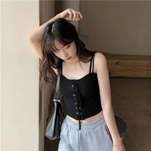 Summer Acrylic Womens Sweater Slash Neck Sleeveless Pullover Knitted Halter Backless Slim Solid Lace-Up Fashion Sexy Sweater