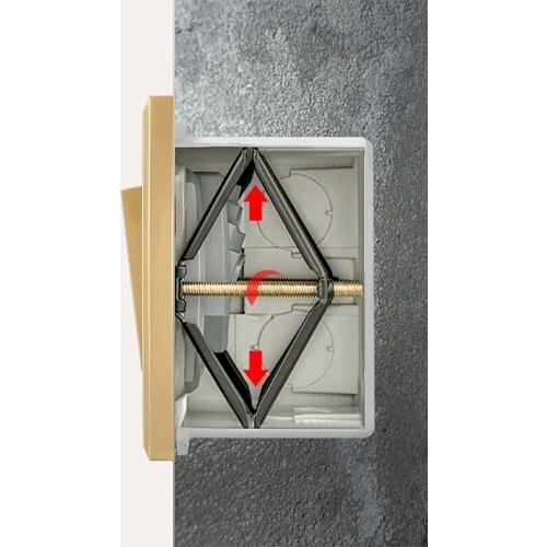 1 Set (6pcs) Switch Socket Cassette Screws Support Rod Wall Mount Switch Box Repair Electrical Accessories Tool