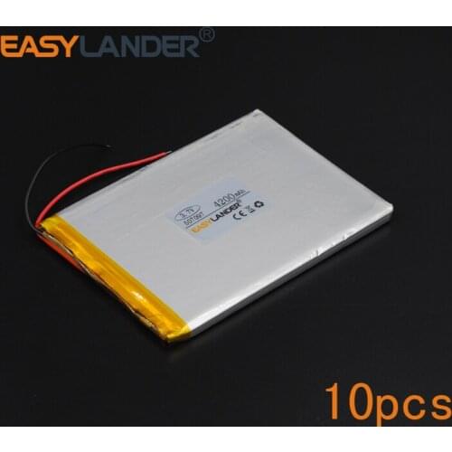10pcs/Lot 3.7V 4200mAh 507097 Rechargeable li Polymer Li-ion Battery For Bluetooth Notebook E-Book Portable Consumer 057097