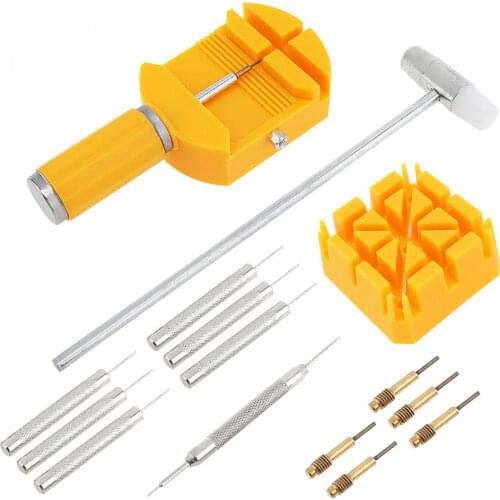 16pcs/lot Multi- function Precision Combination Watch Opening Watch Band Remover Tool with Storage Canvas Bag for Watch Repair