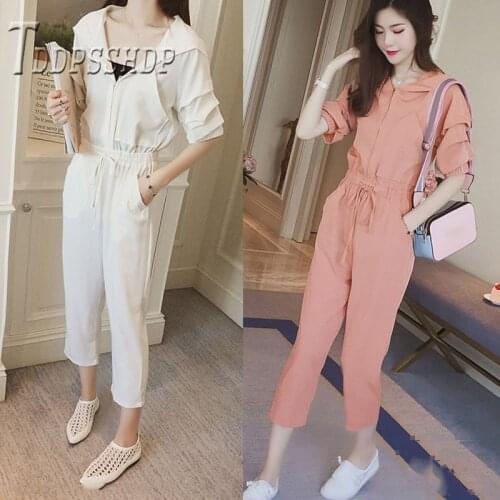2019 Summer Casual Women Jumpsuit 3 Color Can Choose Fashion Female Playsuit