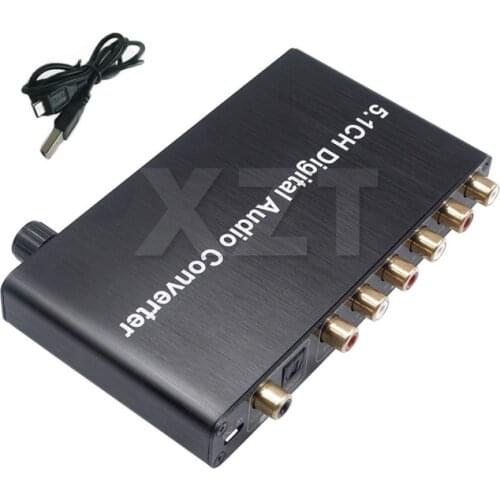 Original 5.1CH Digital Audio Converter Decoder SPDIF Coaxial to RCA DTS AC3/DST to 5.1 Amplifier Analog Converter for PS4