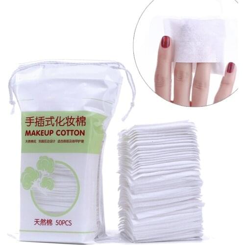 50Pcs Makeup Cotton Disposable Face Towel Seal Cosmetic Cleaning Tool Manicure Wipe Hand Insert Cotton Pads Travel