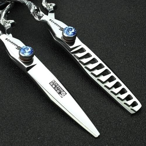 6 "VG10 dragon design flexible hair scissors thinning shears hairstyle japanese hairdressing scissors for hairdressers coiffur