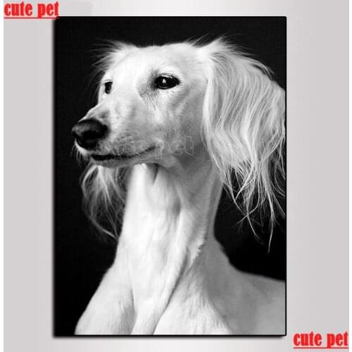 5D Diamond Embroidery Saluki hound Diamond Painting set Sale Cross Stitch Full round Drill Handmade Decor Home Animal dog puzzle