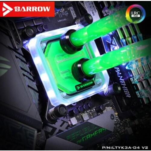 Barrow CPU Water Cooling Block For INTEL Socket LGA 115X 1150 1151 1155 1156 ARGB +5v 3pin White Bblack ,LTYK3-04 V2