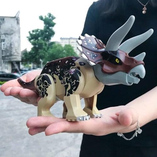 Big Size Jurassic Dinosaur Blocks Pterosaur Triceratops Indominus Tyrannosaurus Rex Model Figure Lepining Bricks Toys for Kids