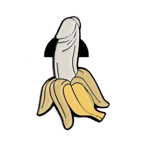 Banana Shape Spoof Brooch Bag Hat Shirt Collar Alloy Badges Broches for Men Women Badge Pins Brooches Jewelry Accessories