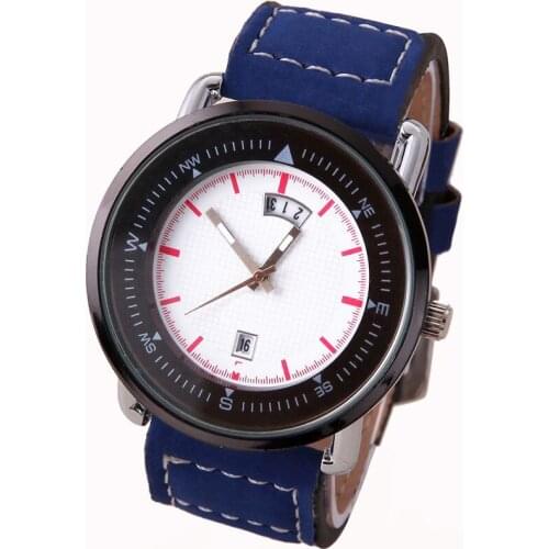 Gnova Fashion Men Watch Date Function PU Leather Strap Fashion Women Unisex Quartz Clock Relogio Masculino A693