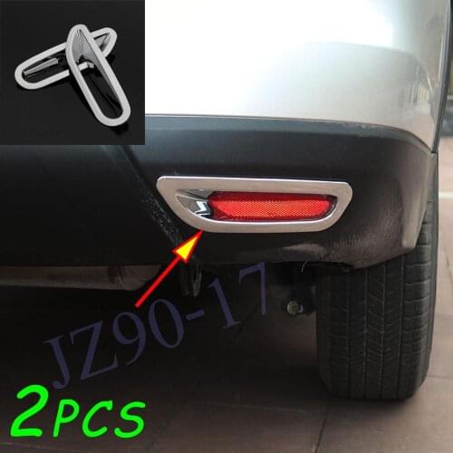 For Nissan Rogue X-Trail T32 2014 2015 2016 Chrome Rear Tail Bumper Reflector Fog Light Lamp Cover Trim Car Styling Accessory